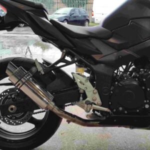 Suzuki GSR 750 De cat Pipes by Carbon Can Co UK 1