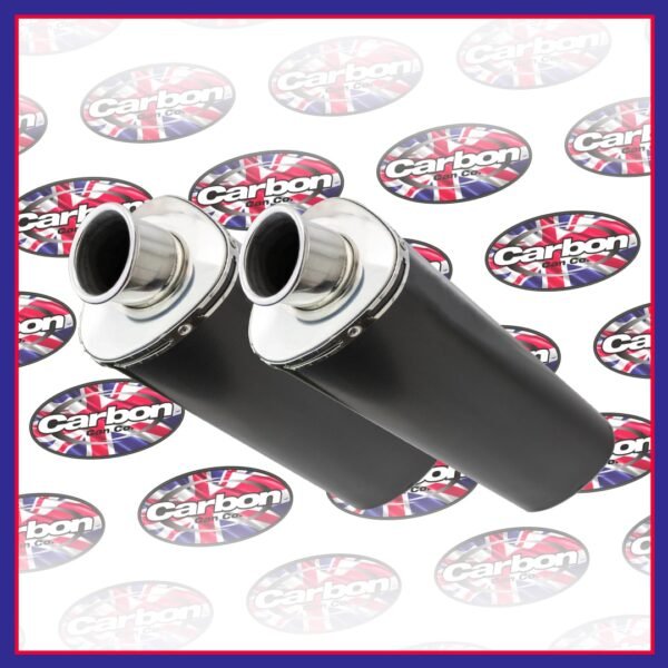 TWIN Black Tri oval single outlet