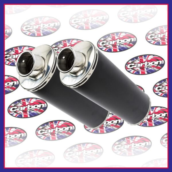 Twin Black oval single outlet RACE EBAY copy