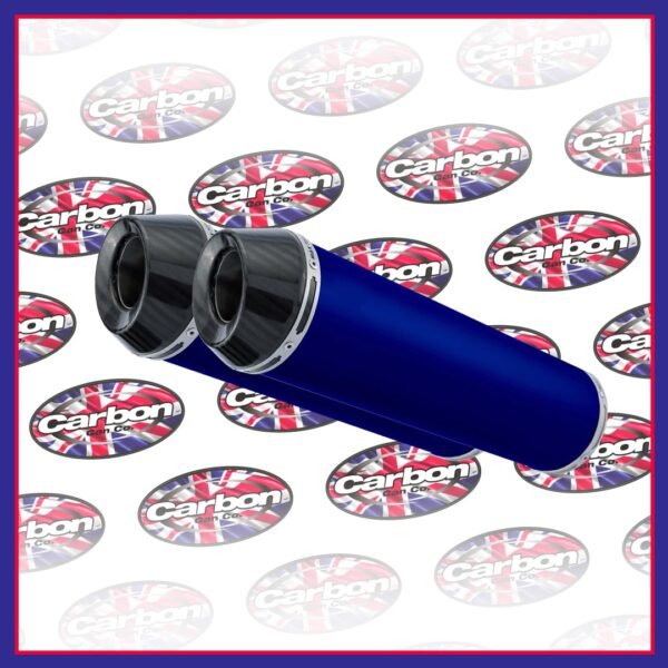pair blue round carbon